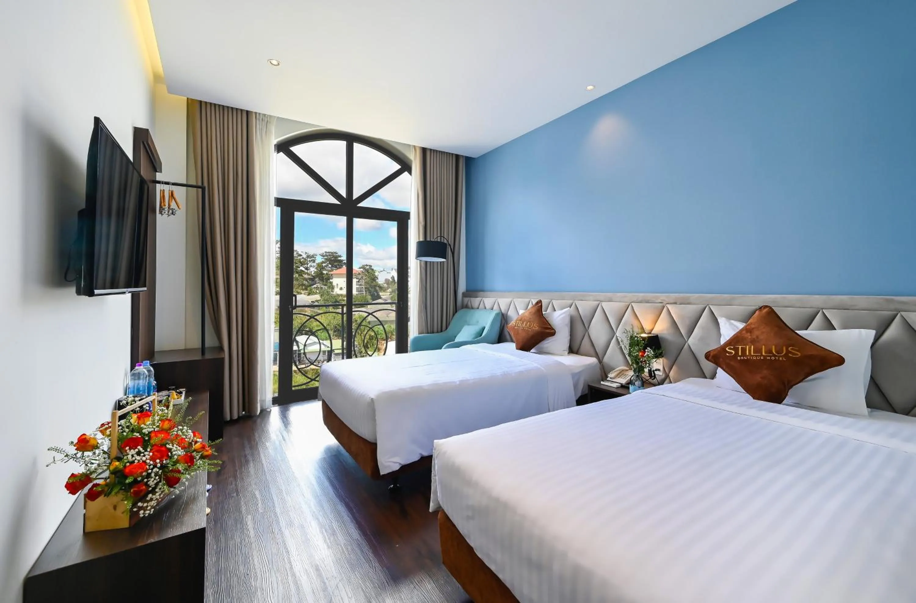 Premier Twin Room with City View in Stillus Boutique Hotel Dalat