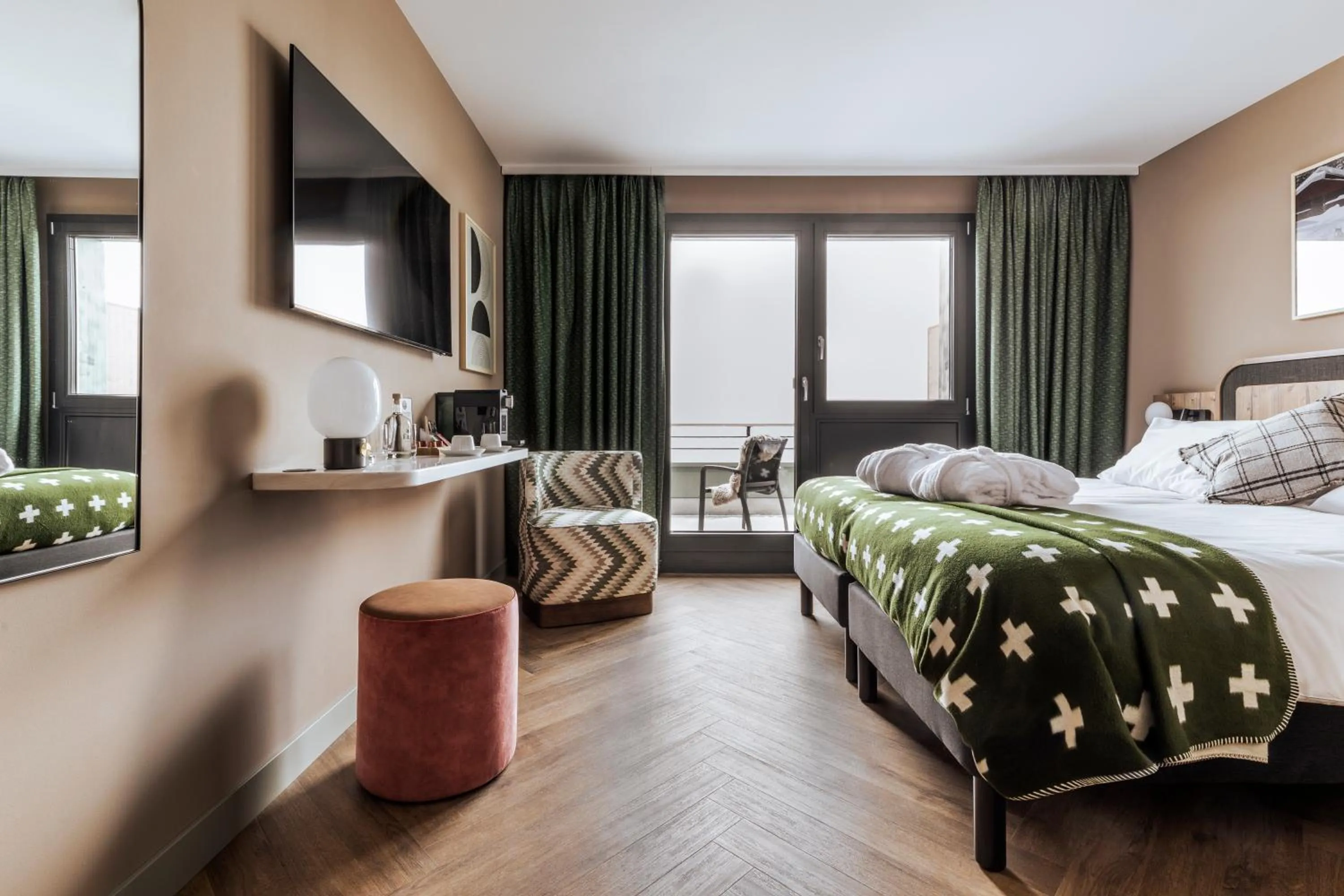 Comfy Double Room with Balcony in Faern Crans-Montana Valaisia