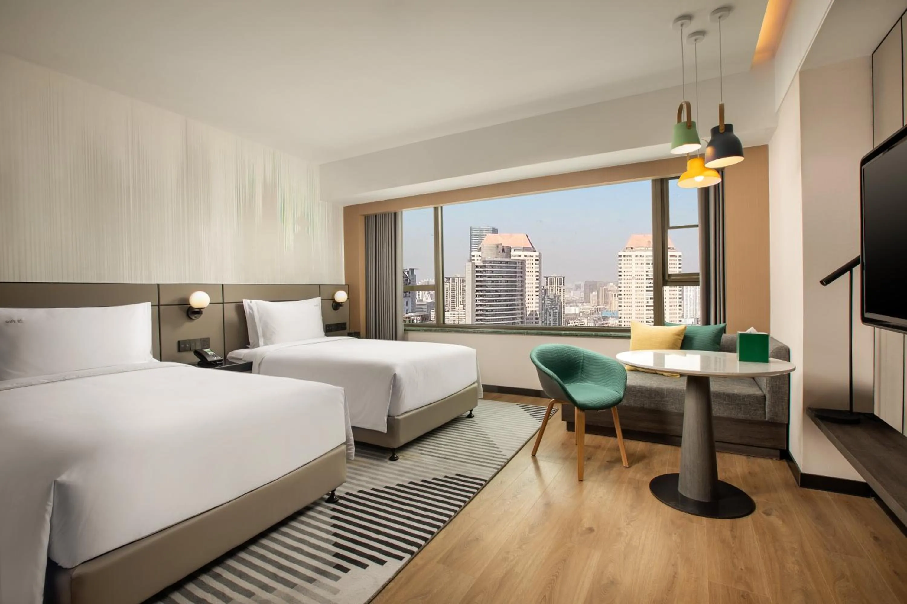 Standard Twin Room with City View in Holiday Inn Shanghai Nanjing Road by IHG
