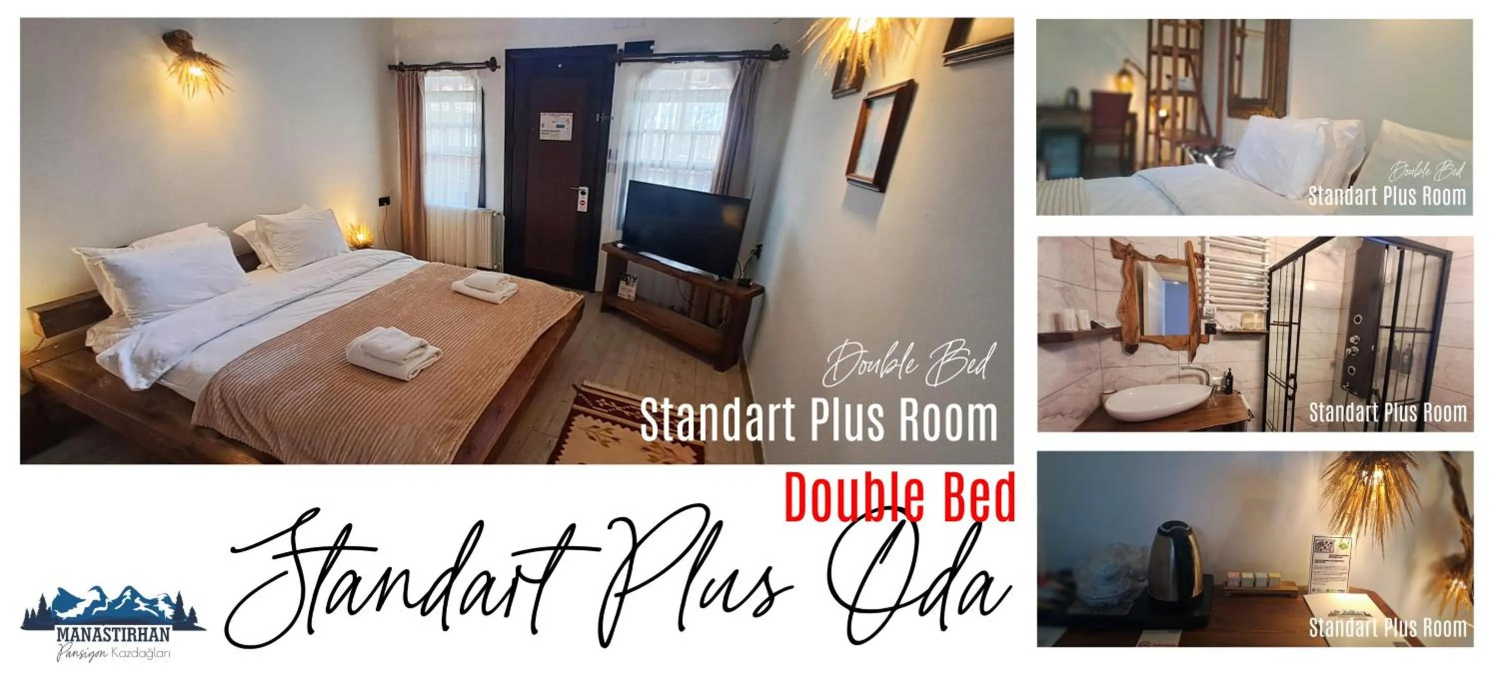 Large Double or Twin Room in Manastırhan Otel Kazdağları