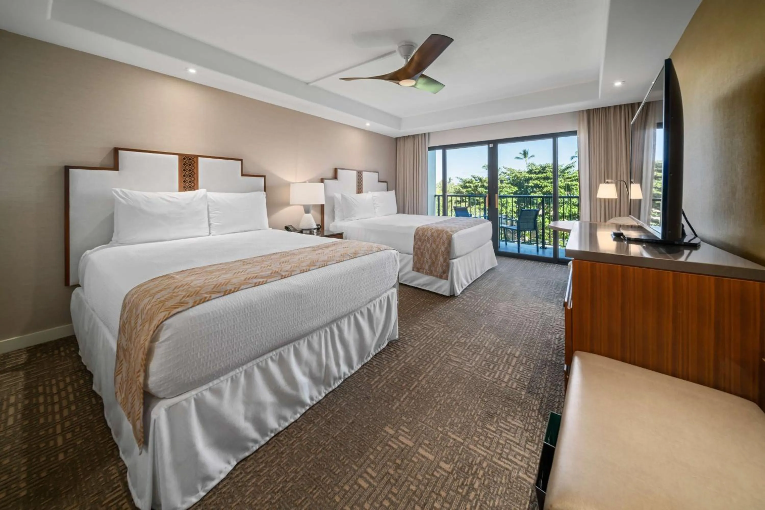 Accessible Premium Partial Ocean View 2 Queen Beds in OUTRIGGER Kāʻanapali Beach Resort