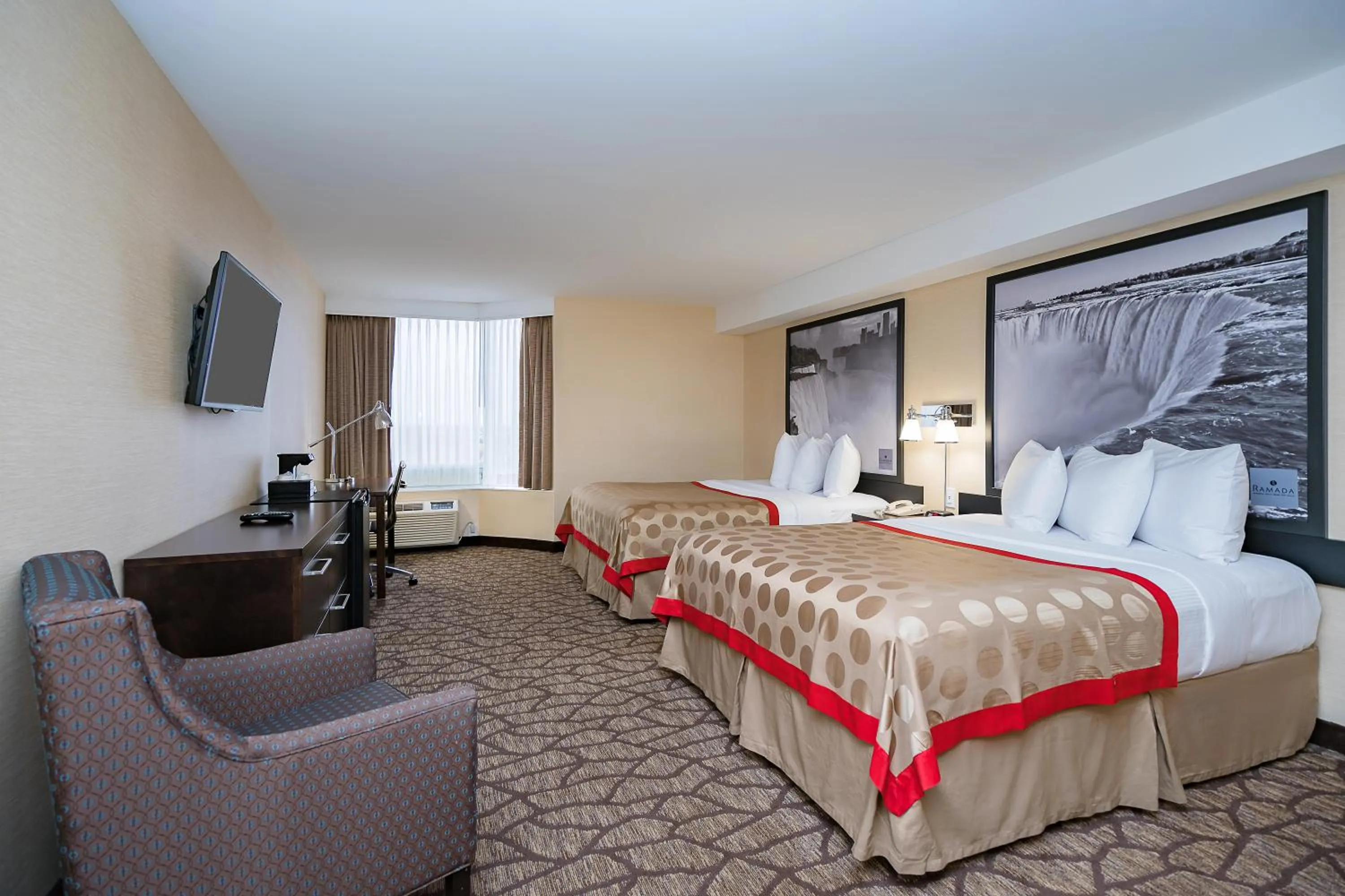 Deluxe Queen Room with Two Queen Beds - Non-Smoking in Ramada By Wyndham Niagara Falls near the Falls