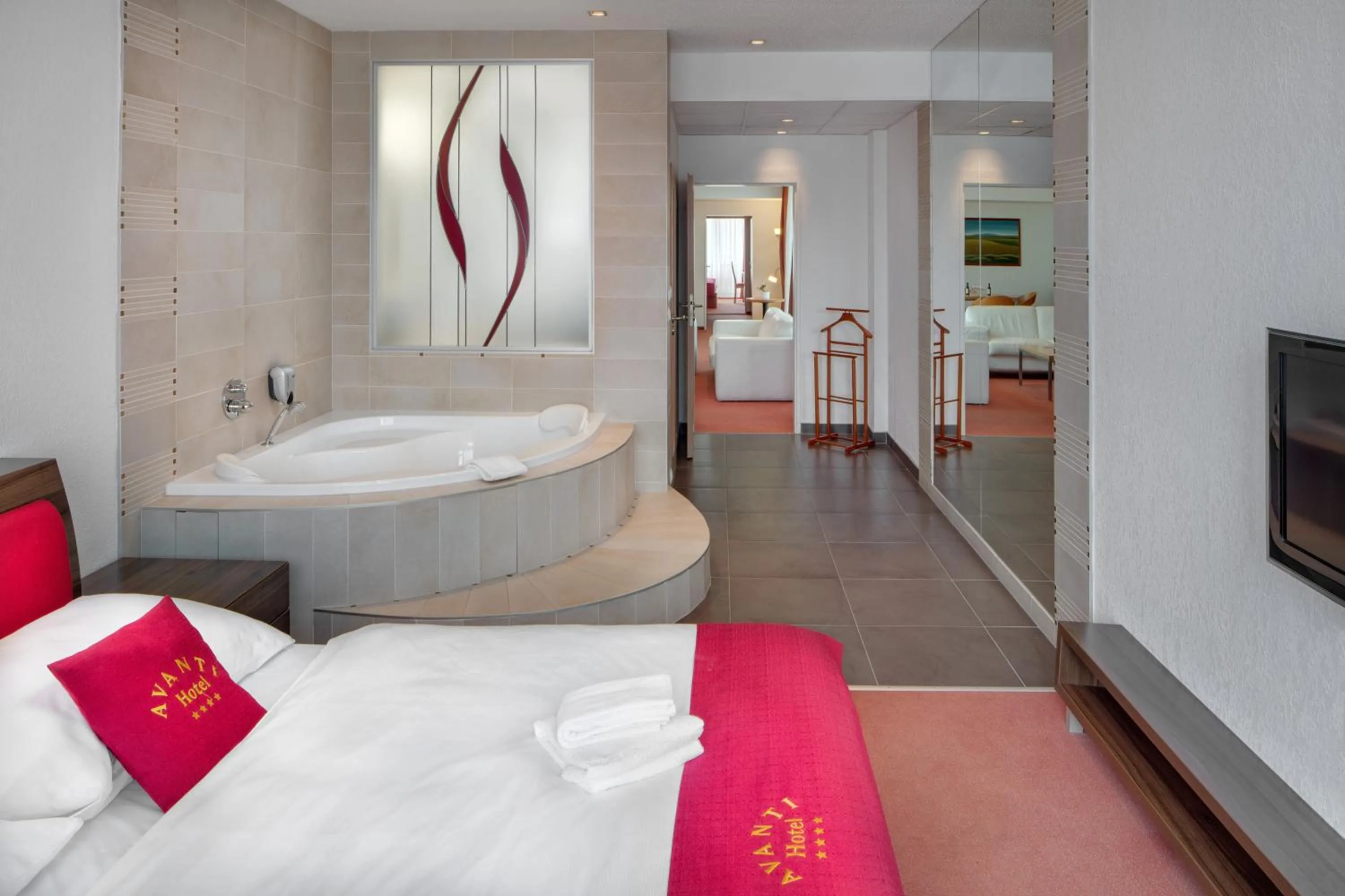 Presidential Suite with two bedrooms and access to a public relax center in Avanti Hotel