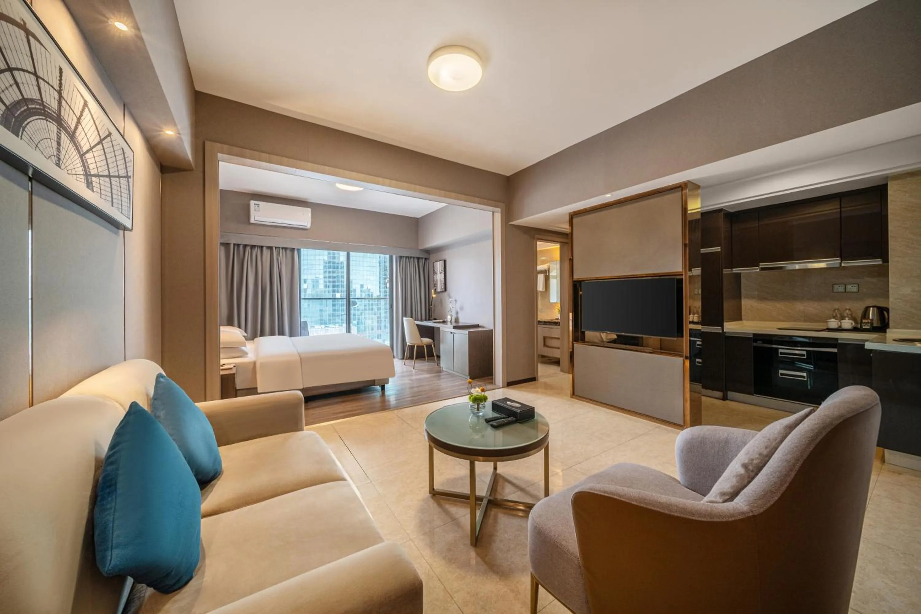 Deluxe Suite with City View in Foshan Poltton International Serviced Apartment-Canton fair free shuttle bus