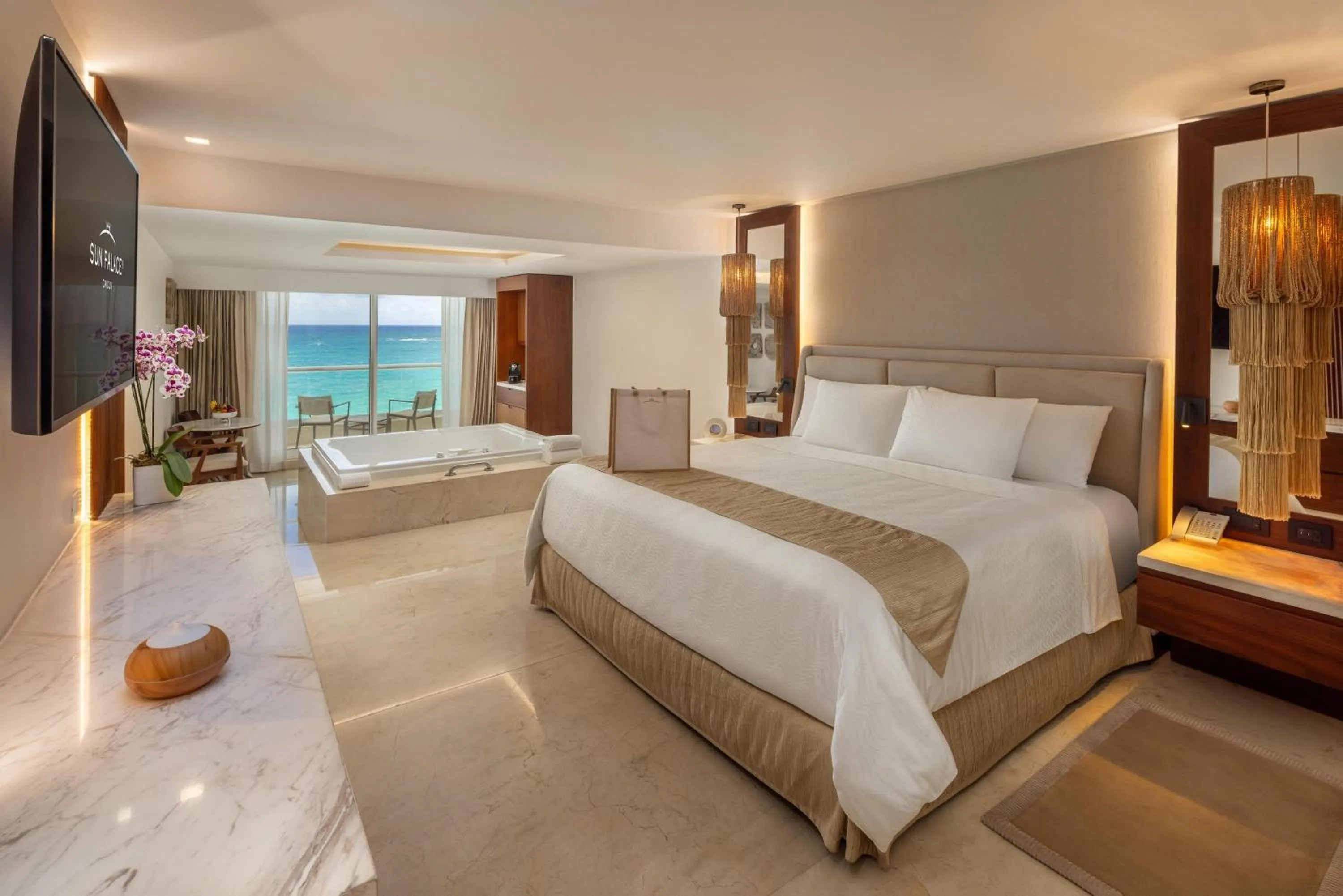 Superior Honeymoon Suite Ocean View - King Size Bed in Sun Palace - All Inclusive Adults Only