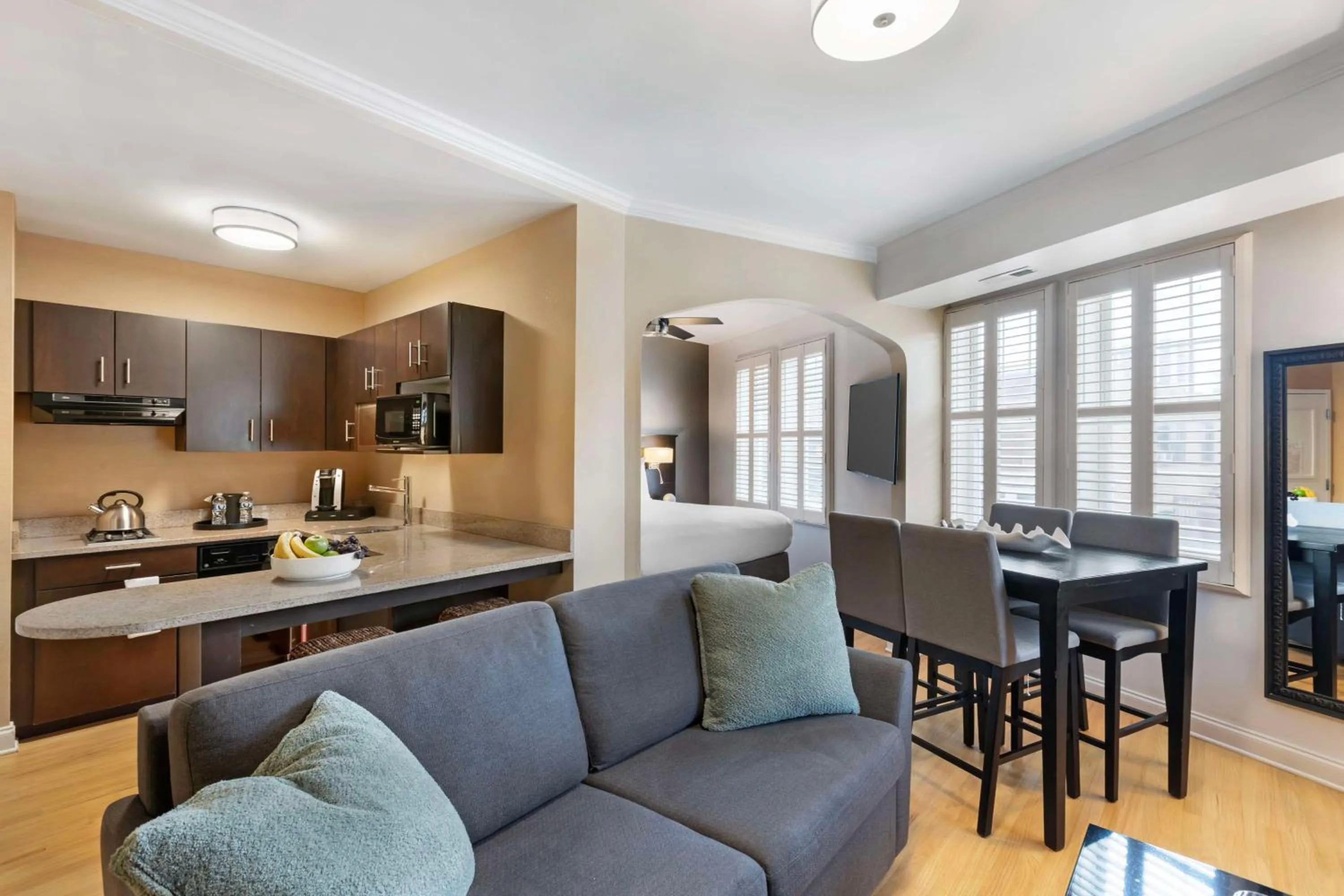 Two-Room King Suite with Two King Beds, Sofa Bed and Kitchenette - single occupancy - Non-Smoking in Best Western Plus Hawthorne Terrace Hotel