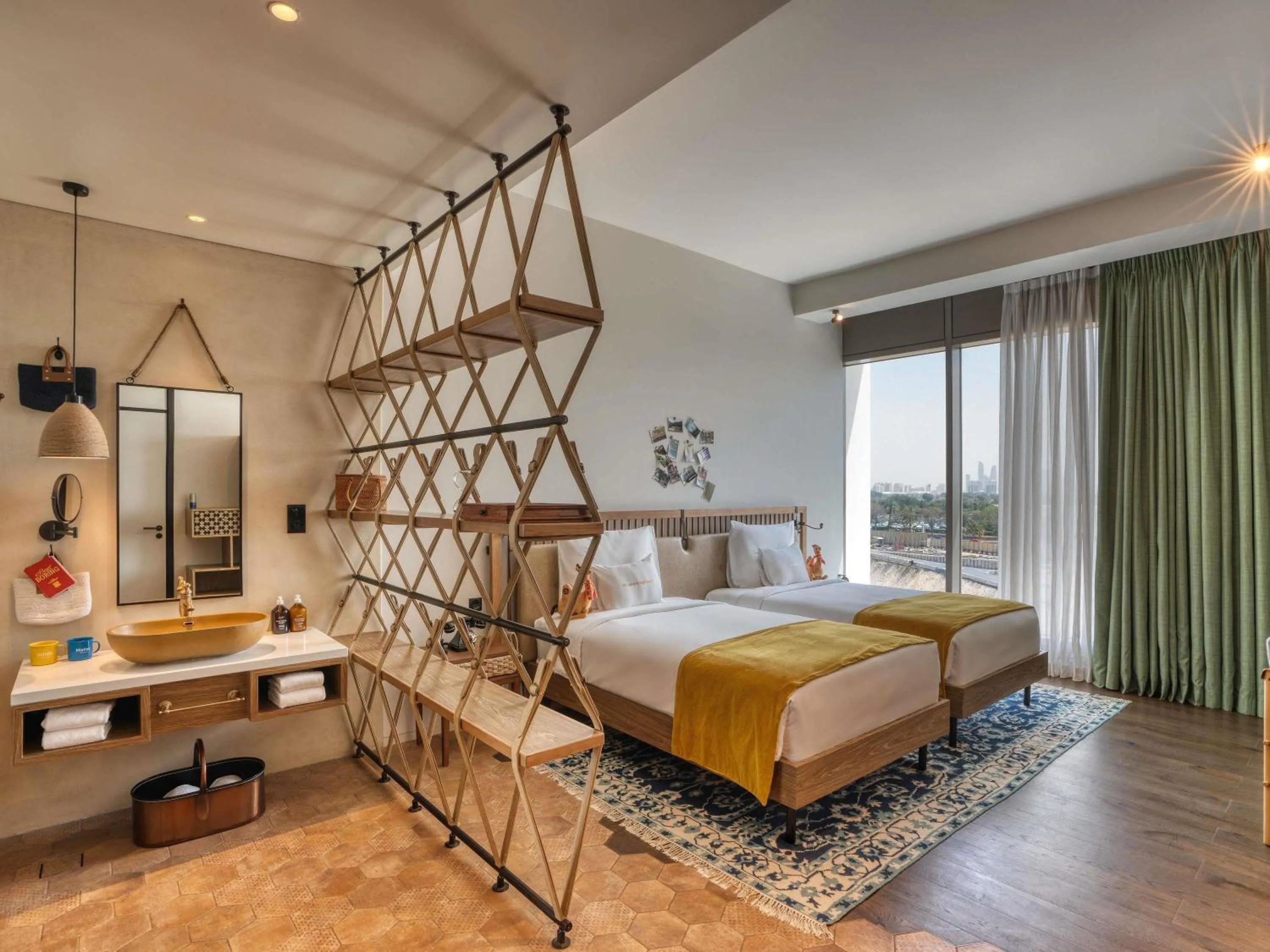 Large Glamping Twin Room (Free Shuttle Service to Kite Beach and Dubai Mall) in 25hours Hotel Dubai One Central