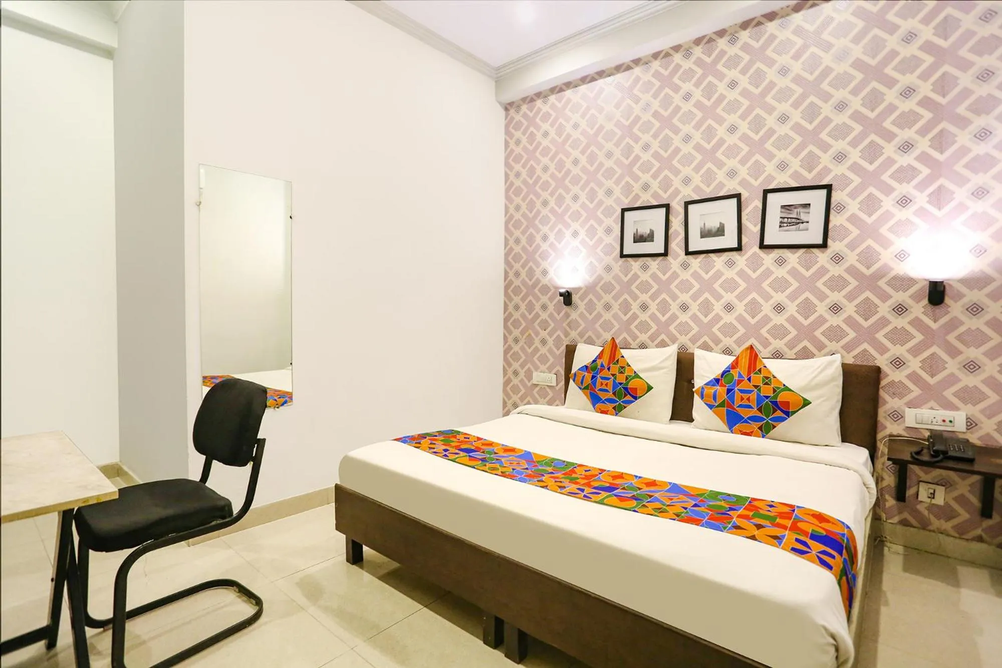 Superior Double Room - single occupancy in FabExpress Novel Suites - Nr Yashobhoomi Convention Centre