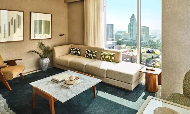 One-Bedroom King Suite with City View in Conrad Los Angeles