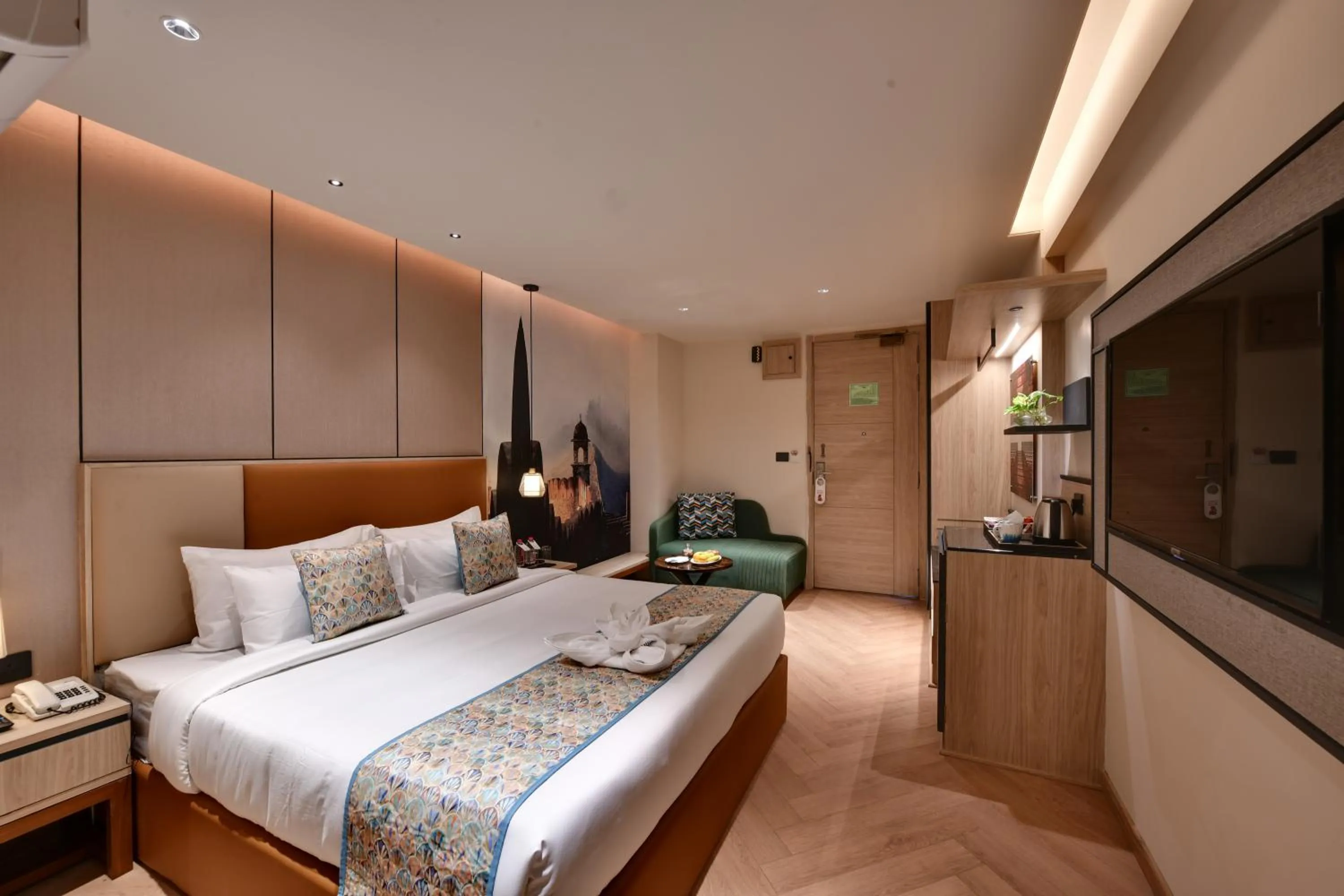 Winter Green Premium Room King Bed in The Fern Habitat, Jaipur