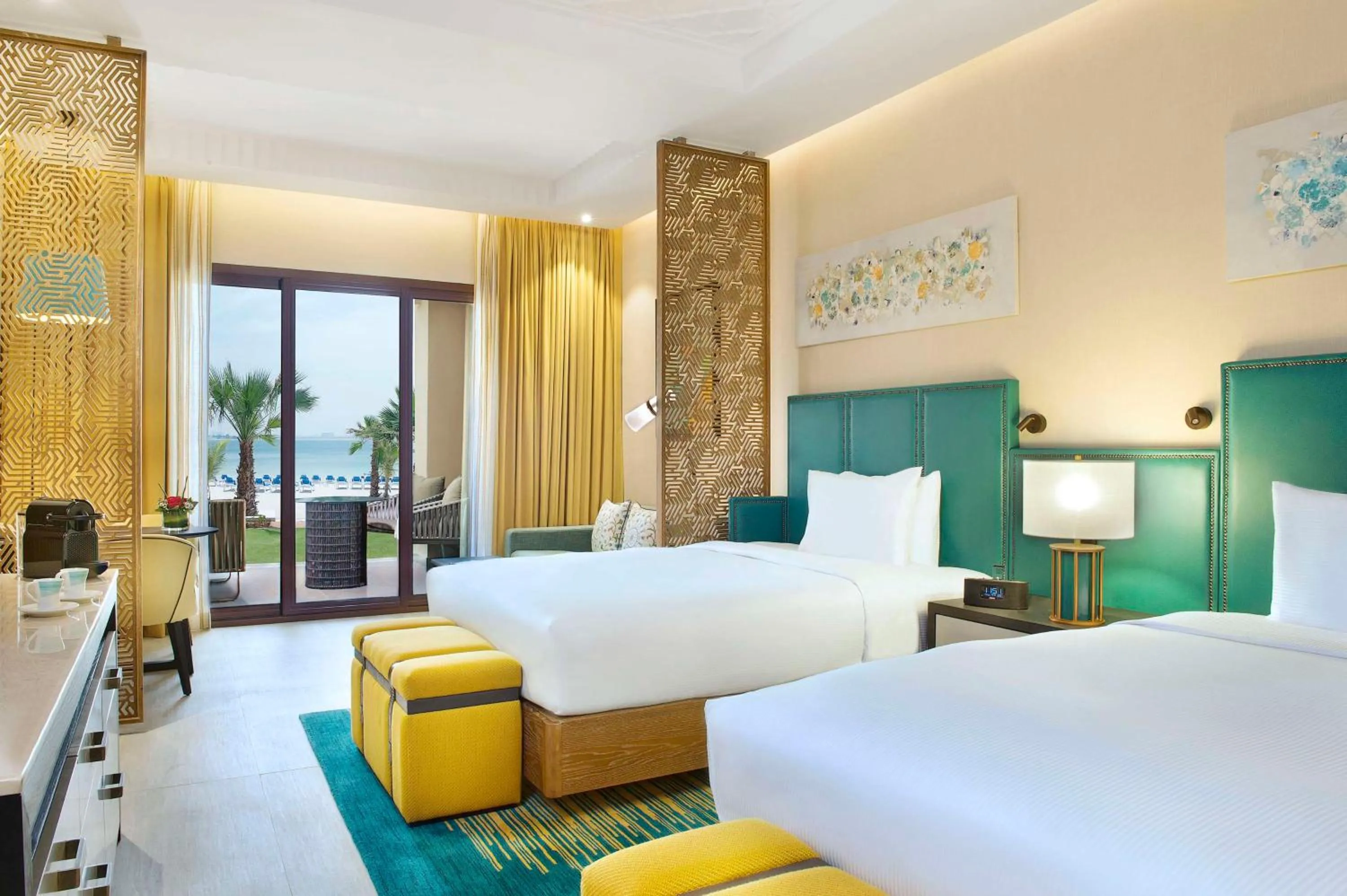 2 Queen Bay Club Sea Front Room – Beach Access in DoubleTree by Hilton Resort & Spa Marjan Island
