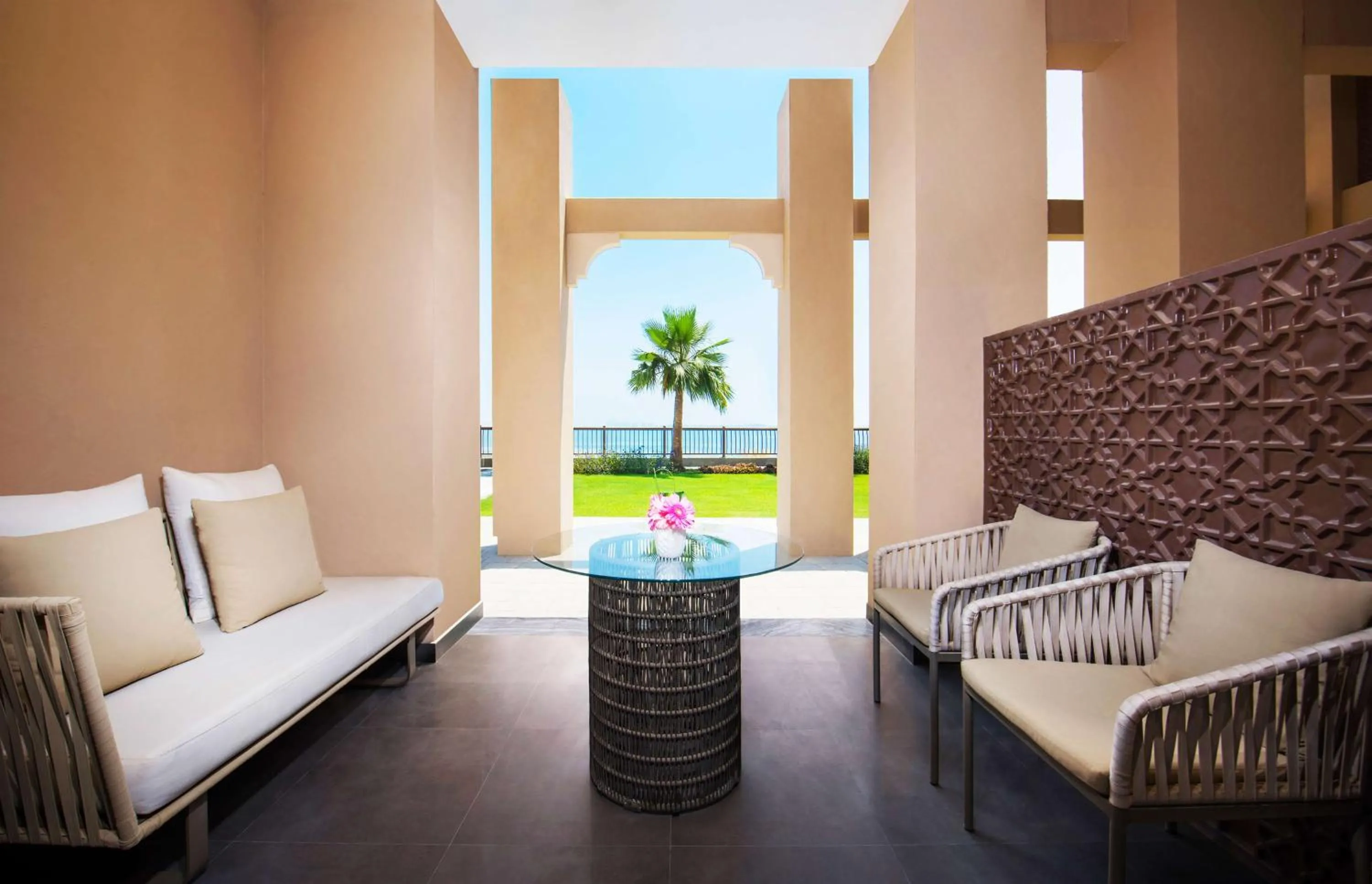 Family Guest Room with Balcony and Sea View in DoubleTree by Hilton Resort & Spa Marjan Island