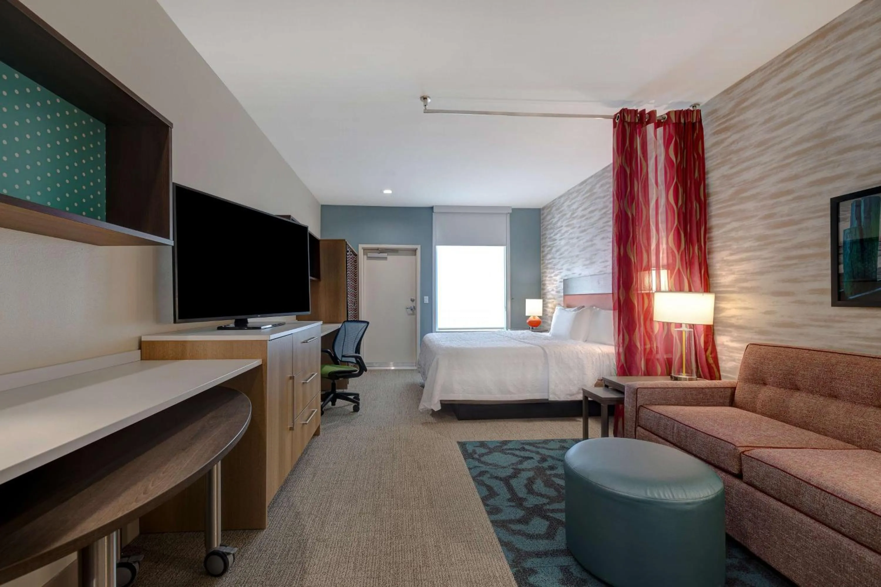 Studio Suite with One King Bed and Balcony - Ocean View in Home2 Suites Galveston, Tx