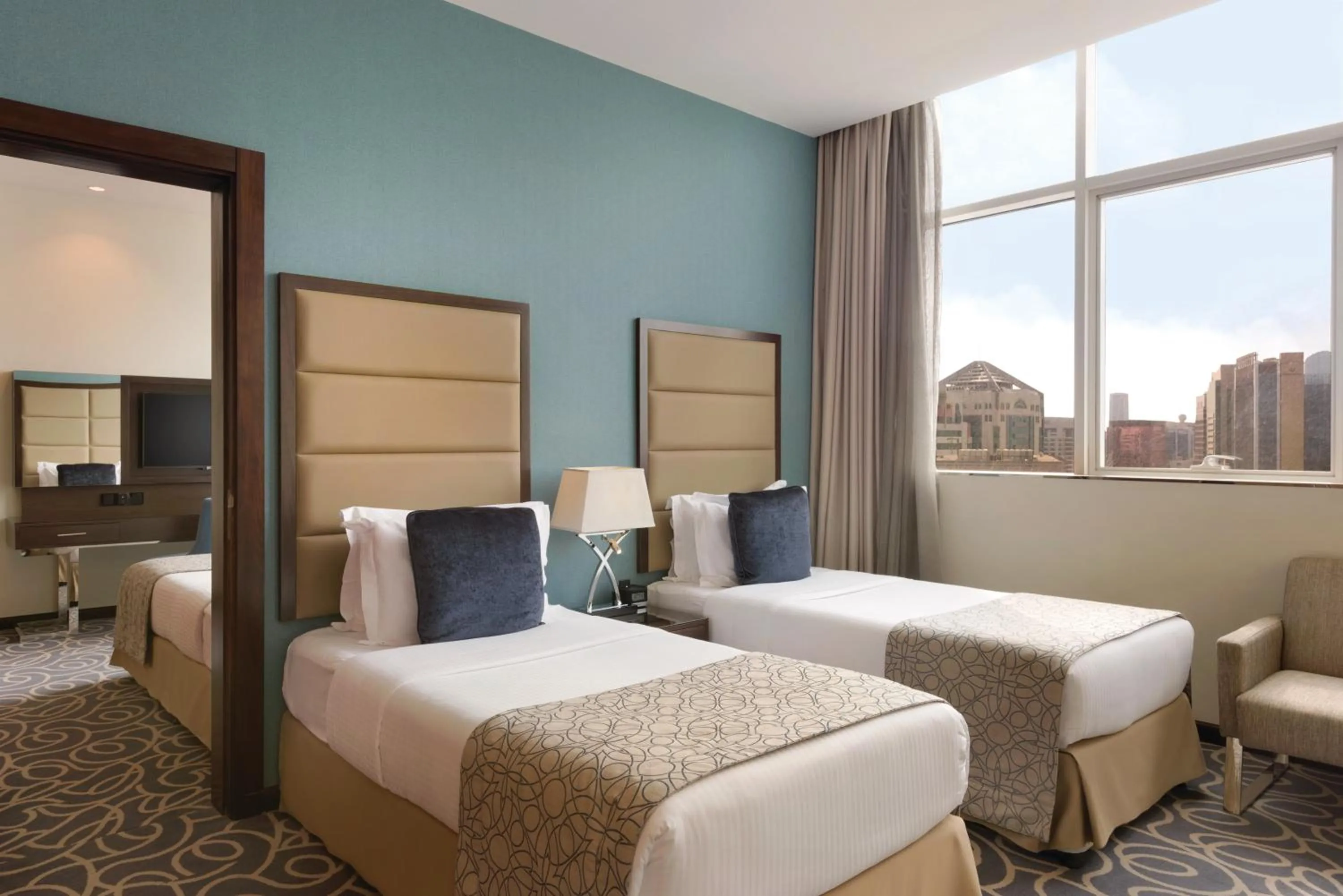 Deluxe Twin Room with City View in Ramada Abu Dhabi Corniche