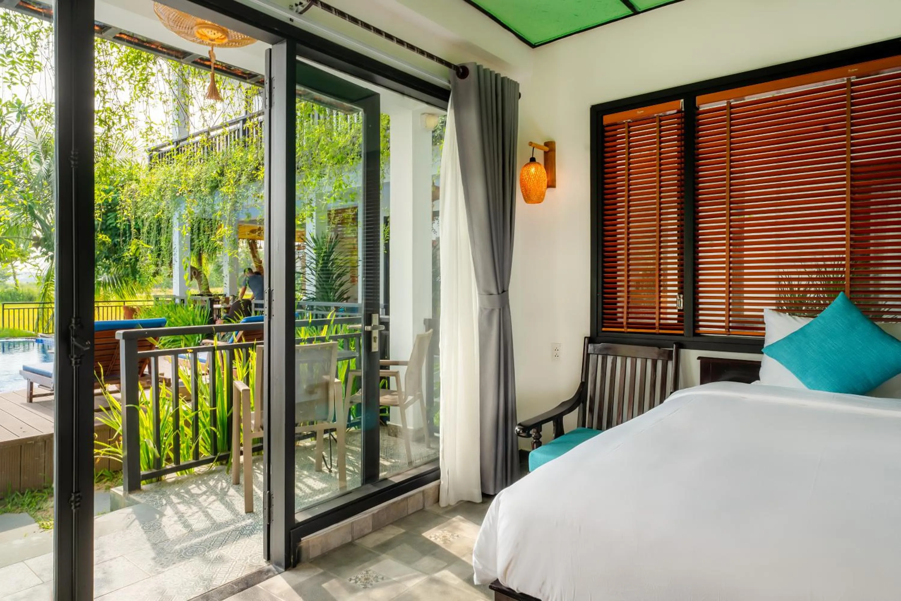 Twin Room with Pool View in Sunkised Paddy Hoi An Villa