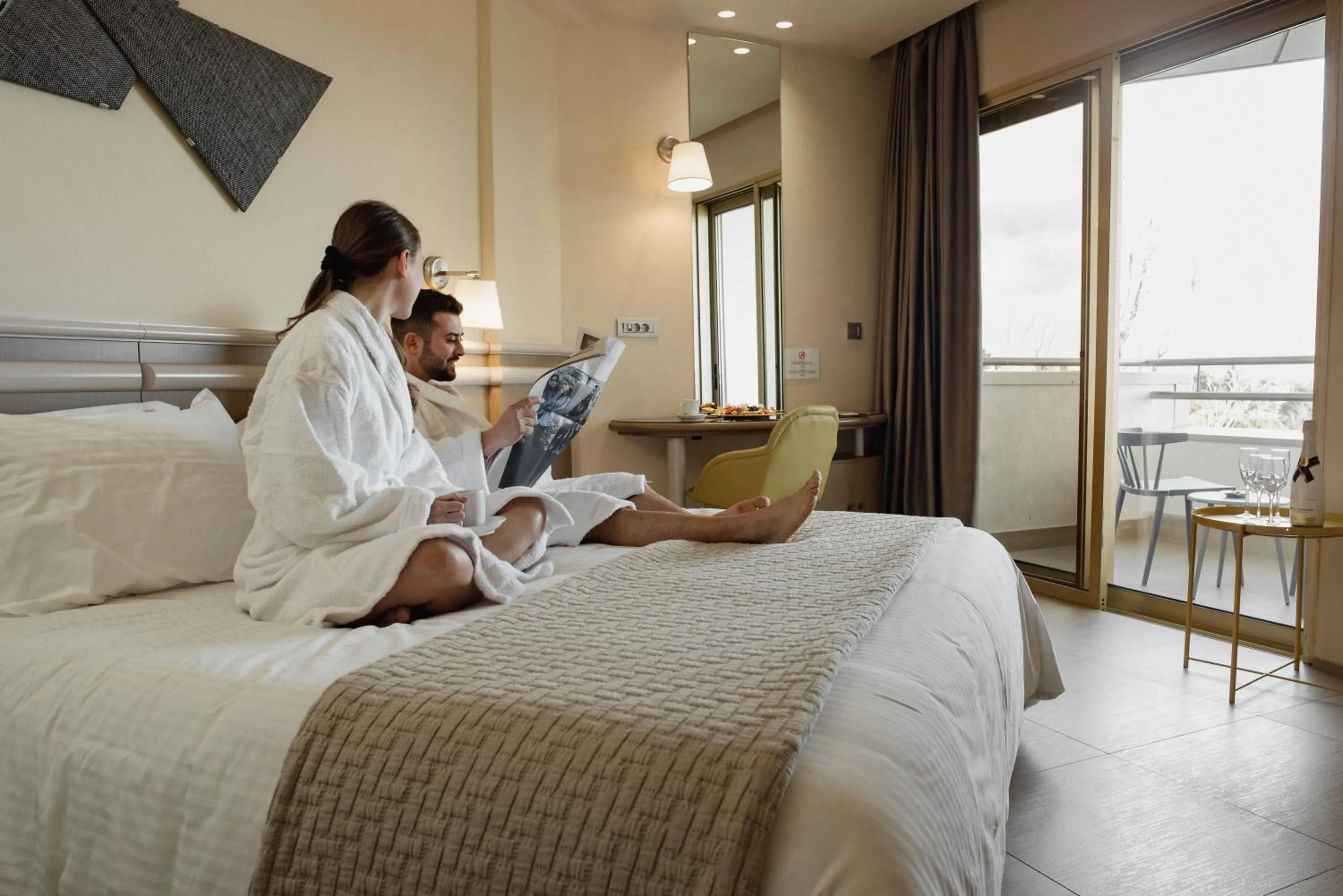 Superior Double or Twin Room with Side Sea View in Emmantina Hotel