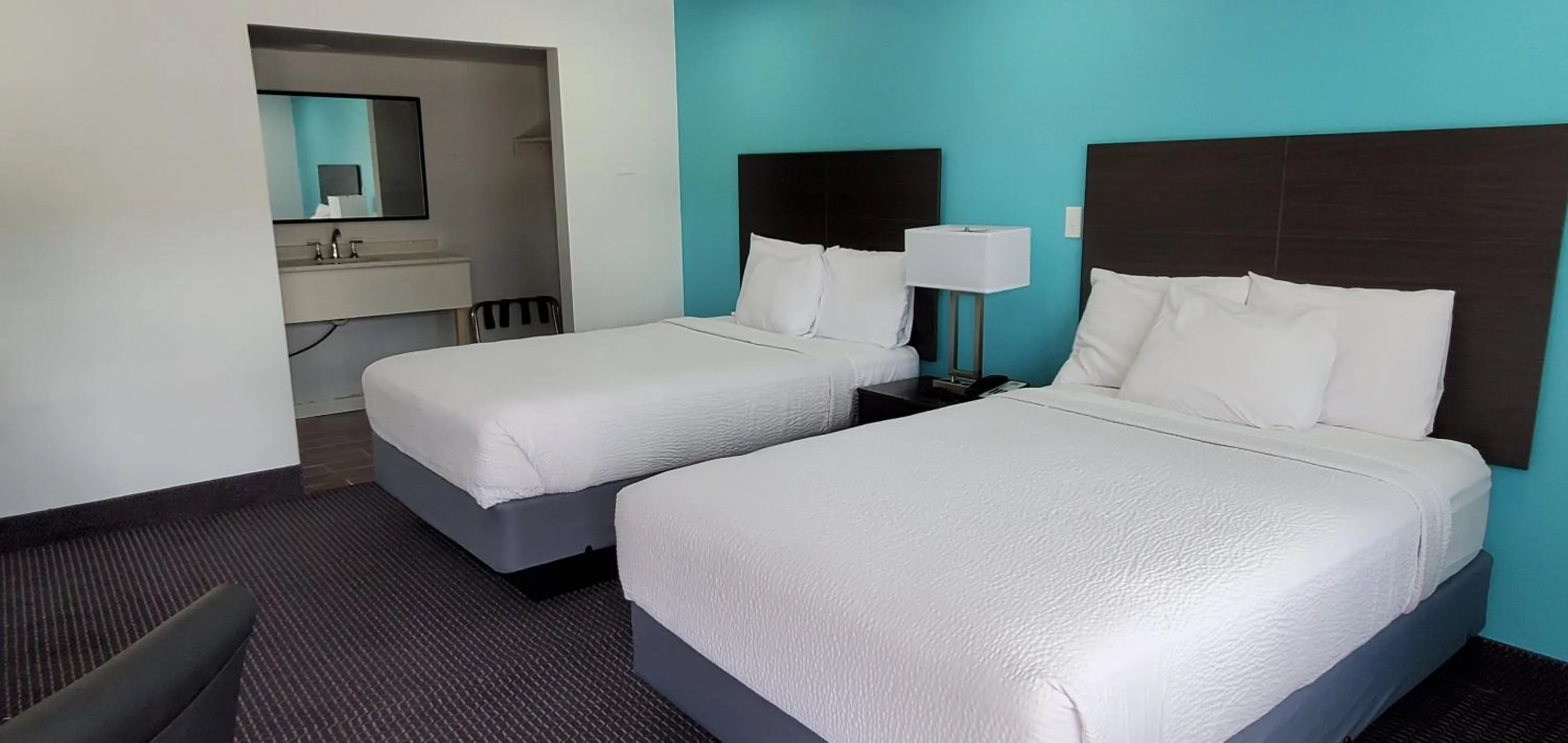 Double Room with Two Double Beds - Pet Friendly/Non-Smoking in Travelodge by Wyndham Livonia Canton Novi Detroit Area